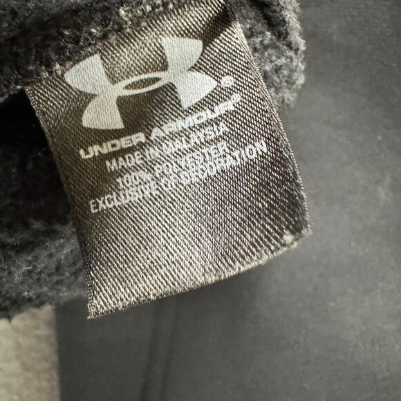 Maryland Terrapins Jacket Mens Small Black Full Zip Fleece Lined Under armour - Picture 6 of 8